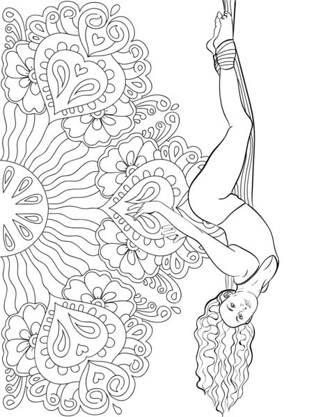 Aerial Silks Colouring Book