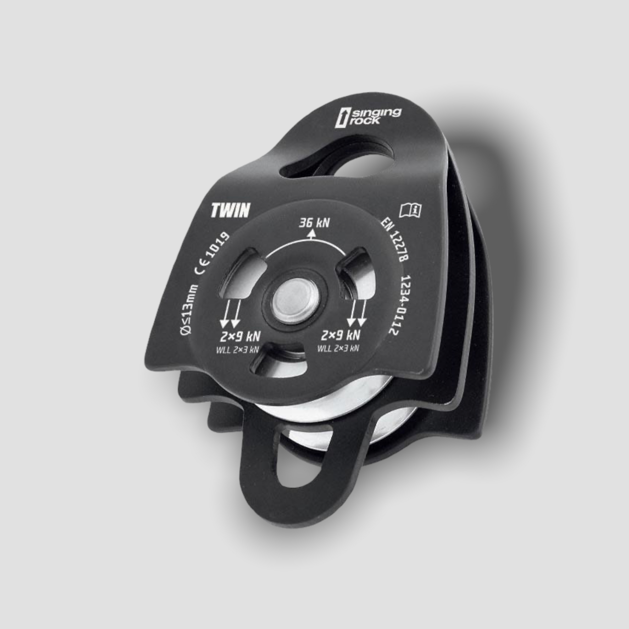 Aerial Rigging Double Pulley - Black