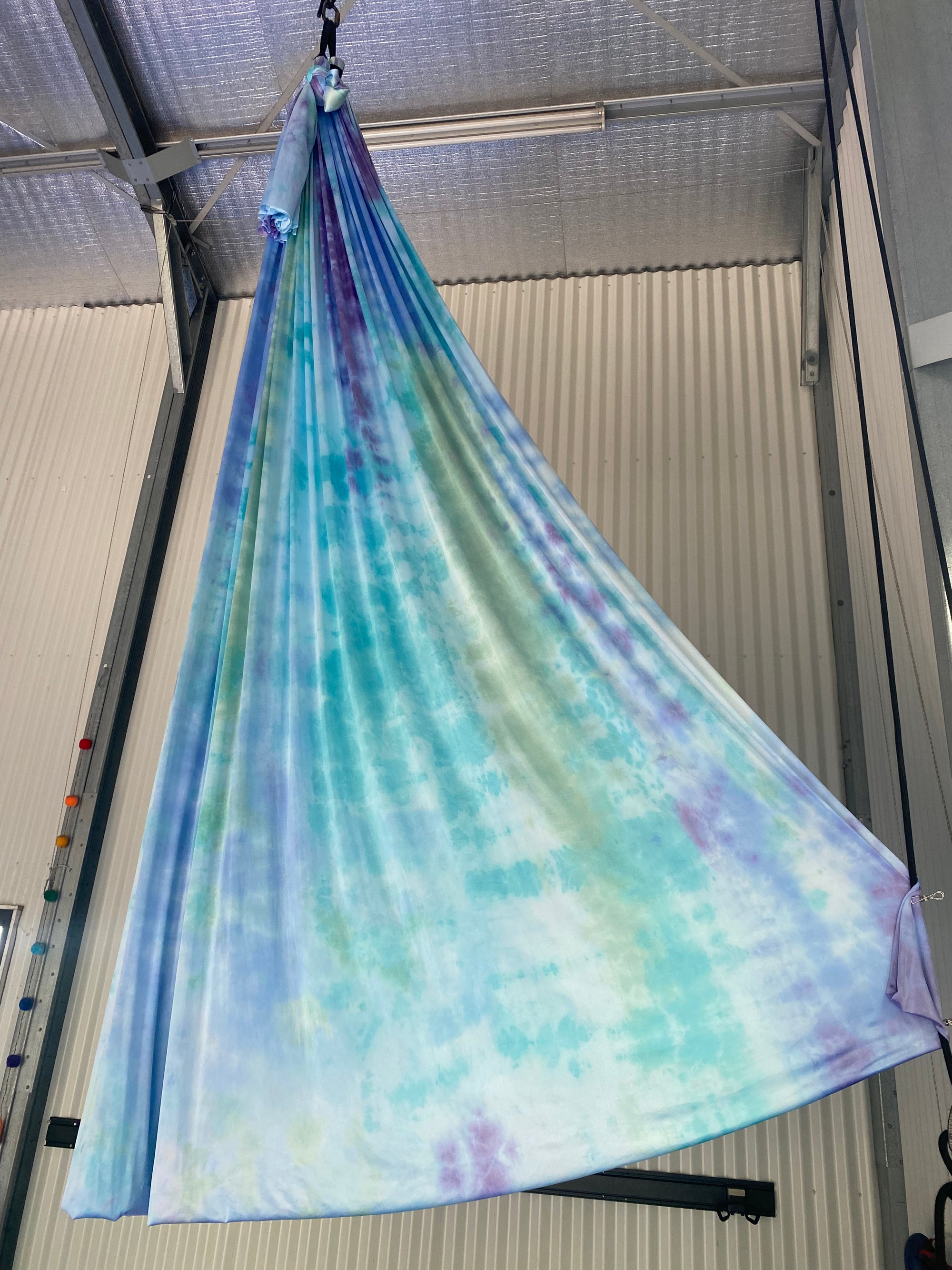 Blue Tie Die Aerial Fabric