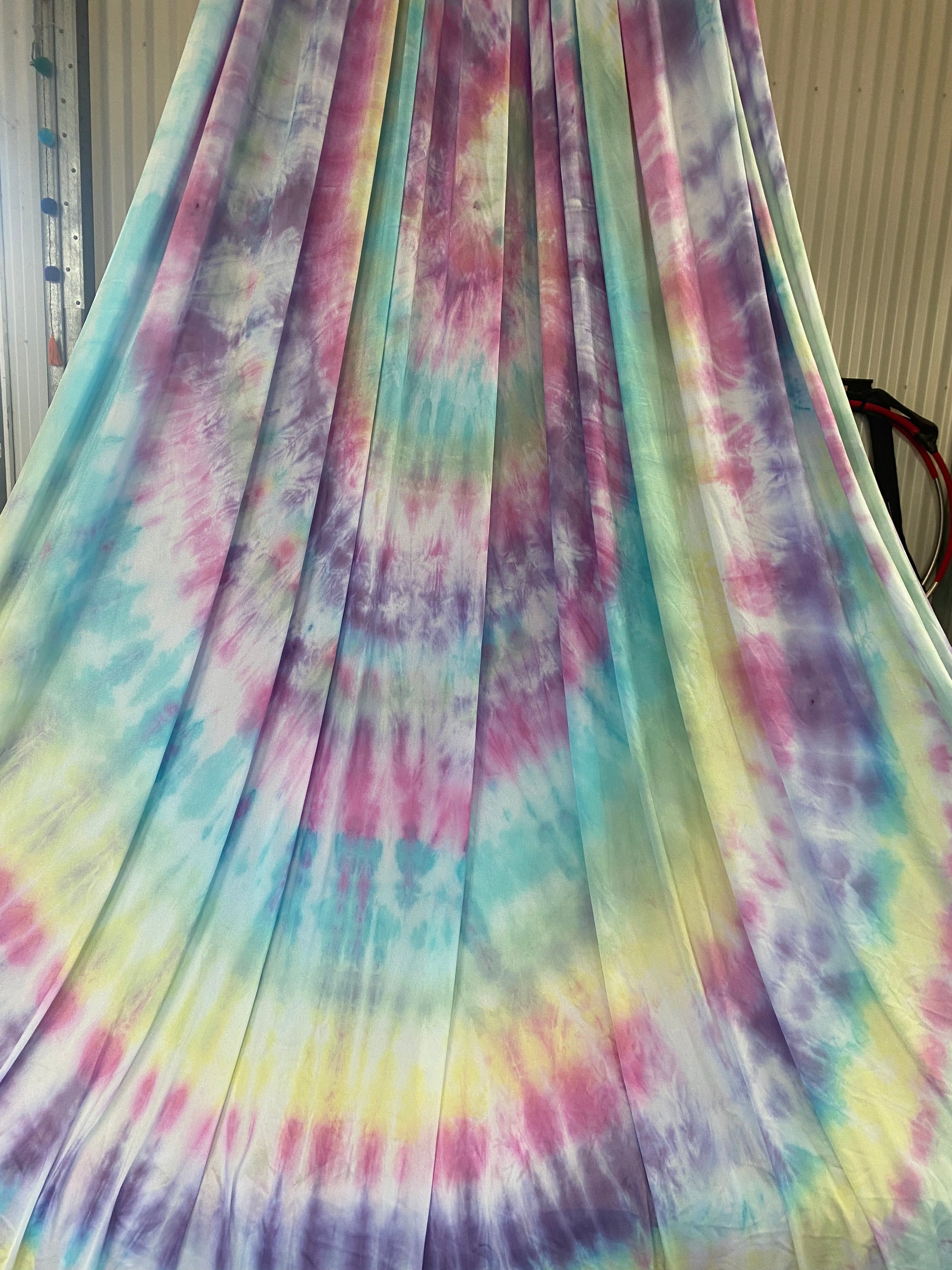 Tie Dye Aerial Silk Fabric - Low Stretch