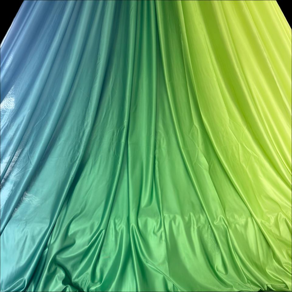 Ombre Aerial Fabric Peacock